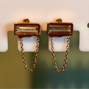 Michael Kors Gold and Crystal Earrings NWOT